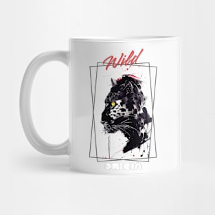 Leopard Panther Wild Nature Free Spirit Art Brush Painting Mug